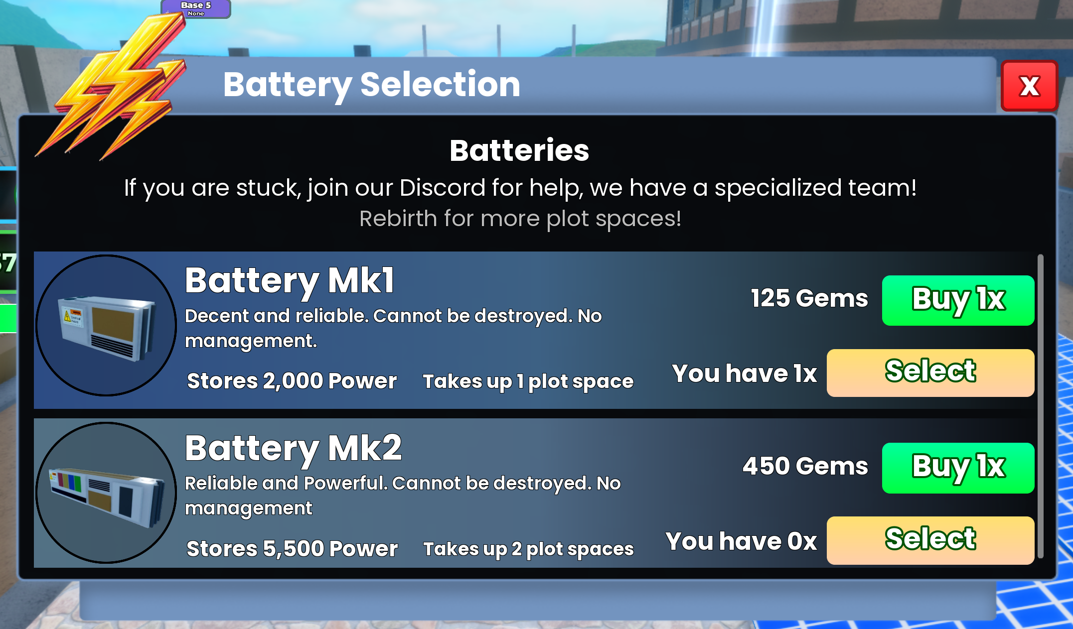 Battery Selection